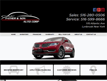 Tablet Screenshot of fatherandsonautocorp.com